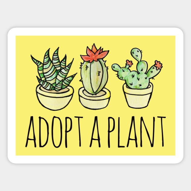 Adopt a Plant Sticker by bubbsnugg